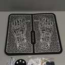 TeqHome EMS Foot Massage Pad, Electric Foot Stimulator Massager Foot Plate with 6 Modes & 9 Intensity Levels, TENS Leg Reshaping Muscle Pain Relax Massage Mat for Muscle Relaxation, Battery Powered XL Black