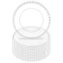 Tomeurperf 10Pcs Clear Charger Plates Bulk Wedding - 13" Premium Clear Plastic Chargers with Beaded Rim，Transparent Decorative Dinner Charger Plates for Events & Parties