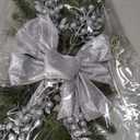 Christmas Swags Staircase Decoration Hanging Stair Teardrop Swag Garlands(Silver)