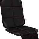 SMART ELF Car Seat Protector, Large Auto Protector for Child Seats with Thickest Padding and Non-Slip Backing Mesh Pockets for SUV, Sedan, Truck, Leather and Fabric - Black