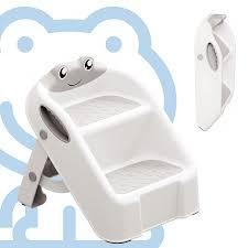 Toddler Step Stool for Bathroom Sink, 2 Step Stools for Kids, Kids Step Stool with Safety Non-Slip Pads and Handles, Foldble Kids Stool, Toddler Stool for Kitchen Toilet Counter Bed (Grey) 