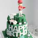 24Pcs Golf Cupcake Toppers Sports Golf Ball Cupcake Picks Golf Birthday Cake Decorations for Baby Shower Golf Sports Players Theme Birthday Party