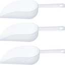 3Pcs Plastic Ice Scoop Multifunctional Frosted Ice Measuring Shovel Flour Scoop for Popcorn Canisters Cereal Popcorn Powders Dry Foods Candy