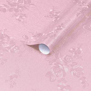 Dimoon 17.7''x393.7''Pink Peel and Stick Wallpaper Gothic Floral Wall Paper Contact Paper Closeout Renter Friendly Modern Self Adhesive(393.7''x17.7'', Pink Floral Textured)