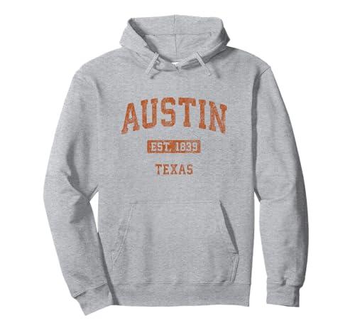 Austin Texas TX Vintage Athletic Sports Design Pullover Hoodie XL