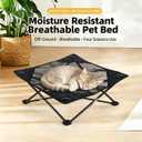Foldable Cooling Elevated Cat Bed for Small Dogs Puppies & Kitties, 19x19 Inch, Breathable Mesh Raised Pet Cot, Lightweight Portable Washable for Small Breeds, Indoor Outdoor Camping Travel