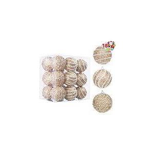 JOIEDOMI 18 Pcs 2.36” Christmas Balls Ornaments Set, Xmas Shatterproof Hanging Balls Ornaments for Christmas Tree Garland Holiday Party Supplies Indoor Decor
