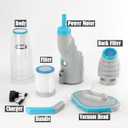 50 Handheld Pool Vacuum, Dual Filtration Cleaner for Above Ground Pools, 32 GPM Strong Suction for Leaves, Sand & Debris, 60-Min Runtime, Ideal for Steps, Corners & Spa