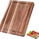 Acacia Wood Cutting Board,16"L x 12"W Non Toxic Wooden Cutting Board for Kitchen,Pre-Oiled Carving Tray Board with Juice Groove and Sorting Compartment,Charcuterie Chopping Board for Meat Cheese Fruit