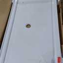 DreamLine SlimLine 36 in. D x 60 in. W x 2 3/4 in. H Center Drain Single Threshold Shower Base in White, DLT-1136600