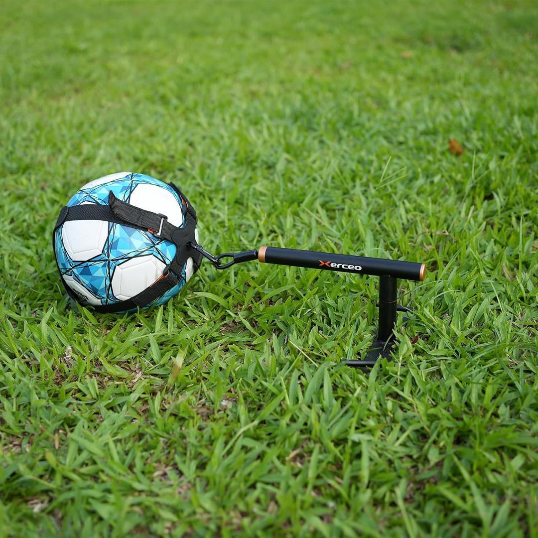 3 in 1 Soccer Training Aid, Inground Soccer Kick Touch Trainer, Hands Free Soccer Kick Trainer and Handle Soccer Kick Trainer for Kids(Fits Ball Size 4 and 5)