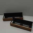 Beeveer 2 Pack Farmhouse Magnetic Spice Rack for Refrigerator Metal Magnet Basket Shelf for Fridge Seasoning Storage Organizers Home Decor Kitchen Accessories (Wooden Color)