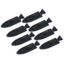 No Crease Styling Clips, Big Size 3.1inch 8cm, Black,8-Count.