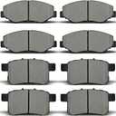 8pcs Front Rear Ceramic Brake Pads For 2011-2017 Honda Accord LX LX-S