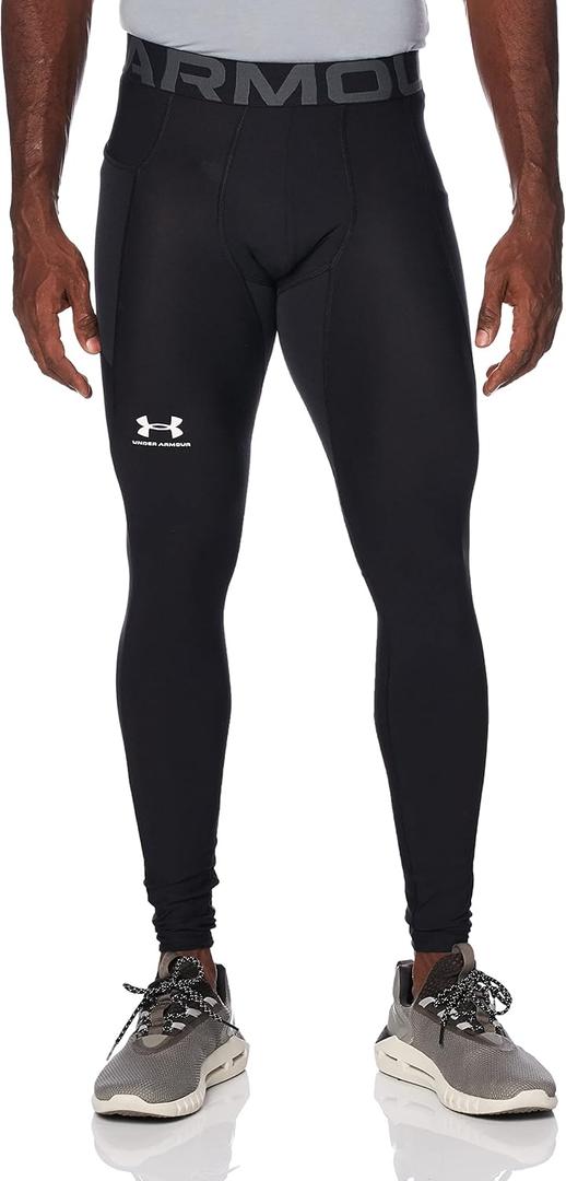 Under Armour Men's HeatGear Armour Leggings (X-Large Tall, Black (001)/Pitch Gray)