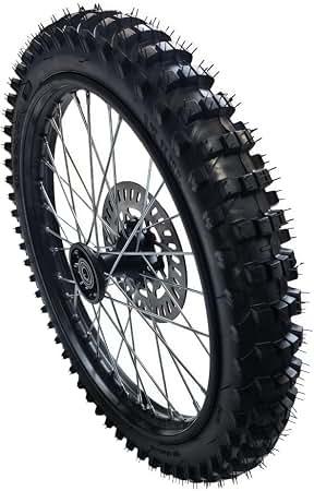 14" Front Wheel Rim Tire Assembly for 50cc 110cc 125cc Dirt Bike tao TTR SSR CRF Apollo 12mm Axle Includes 190mm Steel Brake disc 60/100-14 Tire Tube