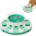 Potaroma Dog Puzzle Toy 2 Levels, Slow Feeder, Pup Food Treat Feeding Dispenser for IQ Training and Entertainment for All Breeds (Green White)
