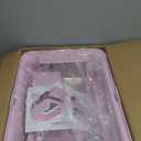 RIZZARI Large Cat Litter Box: Pink Heavy-Duty 304 Stainless Steel Open Pan - High Sides Prevent Leaks - Odor-Free & Easy Clean - Teflon Non-Stick Coating - Ideal for Big Cats in Apartments & Bathrooms