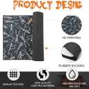 2 Set of Halloween Kitchen Mat 20x60 and 20x30 Inch Black Dancing Skeleton Kitchen Rug Non-Slip Washable Rug for Halloween Home Decor