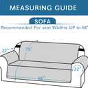 H.VERSAILTEX Reversible Couch Cover for 3 Cushion Cover Pet Friendly Sofa Cover for Dog Washable Furniture Protector Water Resistant Slipcover with Non Slip Elastic Strap(Sofa, Ivory/Beige)