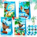 JeVenis Moana Party Favor Bags Treats Sweets Goodies Candy Boxes Gift Boxes Bags Supplies for Birthday Baby Shower Bridal Shower, 12 Pcs
