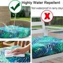 NettyPro Patio Chair Seat Cushion Covers Set 4, Waterproof Outdoor Furniture Cushion Slipcovers with Zipper and Tie, 21 x 19 x 3 Inch, Replacement Cover Only, Tropical Leaf