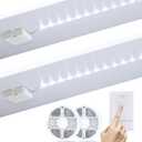 BSGlobal 2 Pack Battery Powered LED Strip Lights, High Brightness LED Strip Lights 9.8Ft 90 LED, Cuttable Under Counter Click Light for Kitchen Cabinet Closet Shelves (Cool White)