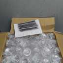 48 Pack Ribbed Origami Ripple Plastic Glasses, 24 9 Ounce Stemless Champagne Flutes & 24 12 Ounce Cups, BPA-Free Disposable Shatterproof Toasting Glasses for Weddings, Bars, and Events (Clear)