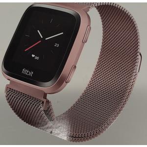 STAINLESS STEEL MESH BAND FOR USE WITH FITBIT VERSA ROSE GOLD - New