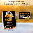 5 x Halloween Diaper Raffle Game Sign And Tickets, Happy Halloween Baby Shower Invitations Game Sets Decorations Celebrated The Upcoming Baby's Arrival, 1 Standing Card With 50 Raffle Tickets -A04