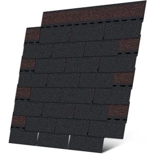 Roofing Shingles 3-Tab (Black) 8-Pack 39.4"x13.1",Asphalt Shingles for House Shed Roof Tiles Repair Decor