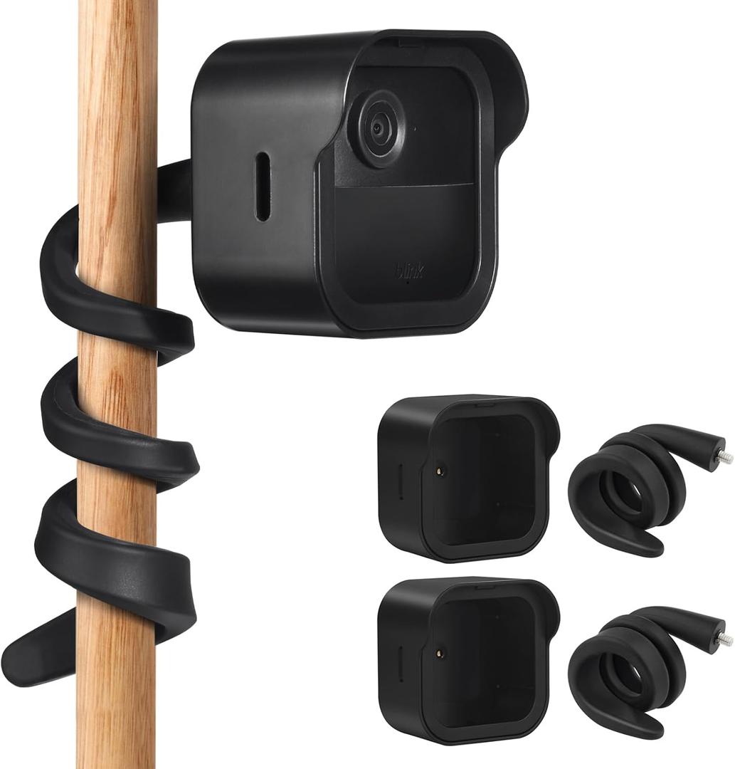 2Pack Flexible Twist Mount for All-New Blink Outdoor 4 (4th Gen) & Blink Outdoor (3rd Gen), Weatherproof Protective Housing with Charging Cutout and Gooseneck Mount for Blink Outdoor Camera