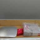 M&T Displays Advertising Brochure Stand 8.5x11 Inch Paper Area Portrait, Free Standing Literature Document Brochure Holder Sign Holder Silver Anodized Aluminum Body and Acrylic Shelf