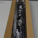 No-Drill Curtain Rod with Adhesive & Pin-Nail Mount System - Renter Friendly & Minimal Wall Damage, 5/8" Diameter Black Adjustable Rod for Windows 48 to 84 Inch (30-92")