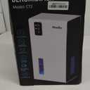 NineSky Dehumidifier for Home, 95 OZ Water Tank, (1000 sq.ft) Dehumidifiers for Bathroom Bedroom Basement with Auto Shut Off,7 Colors LED Light(White)