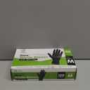 Comfy Package Black Nitrile HEAVY DUTY 6 Mil. Chemical Resistance, Latex & Powder Free, Textured Fingertips Disposable Gloves (Medium)