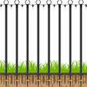 AILBTON 8 Pack 10Ft String Light Poles,Light Poles for Outside String Lights,Outdoor Light Poles with Fork,Metal Pole Stand for Patio,Backyard,Deck