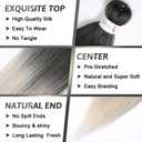 Pre stretched Braiding Hair 26 Inch Braiding Hair Extensions Hot Water Setting Synthetic Hair Pre Stretched Crochet Braids Hair(26 Inch,3Packs,1B/Silver#