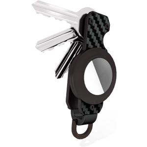 Metalic Key Organizer keychain for AirTag, Aluminum Carbon Fiber AirTag Key Organizer for Apple AirTag. [Without AirTag]