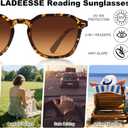 LADEESSE Reading Sunglasses for Women, Stylish Reading Glasses, Lightweight Square Readers for Men & Women