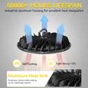 hunhun 10 Pack 250W UFO LED High Bay Lights 37,500lm 5000K Commercial Bay Lights 5' Cable with Plug AC110-277V Waterproof Shop Lights for Workshop Garage Factory Warehouse Barn ETL Listed