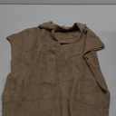 Cakulo Spring Summer Crochet Tops for Women 2025 Crop Knit Short Sleeve Polo V Neck Collared Hollow Out Sweater Top (Large, Khaki)