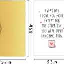 10 x Goroar Funny Valentines Day Card for Him Her, Sarcastic Anniversary Card for Husband Wife, Witty Love Card, Birthday Card for Partner, Every I Love You More