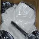 ORLANG 8.5in X 27in Boat Fenders, Boat Bumpers for Docking 4 Pack, Inflatable Ribbed Twin Eyes Vinyl Boat Bumpers Fenders with Pump,Ropes and Needles to Inflate - White/Black