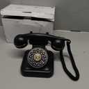 Peohud Retro Landline Telephone, Classic Corded Desk Phone, Vintage Old Fashioned Dial Button Phone with Redial Function for Home Office