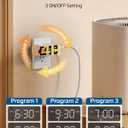 DEWENWILS 24 Hour Programmable Digital Timer Outlet, Indoor Digital Timer Outlet with 3 ON/Off Settings, 3 Prong, 125V/1000W Tungsten/15A, 2 Pack for Lamp, Fan, Aquarium