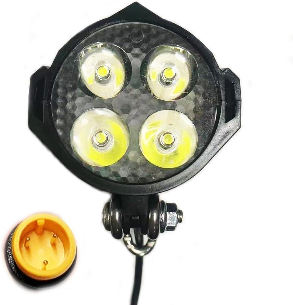 Ebike Headlight 36V-48V Super Bright LED Light for Electric Bike Scooter Mountain Bike Light for Night Riding Waterproof