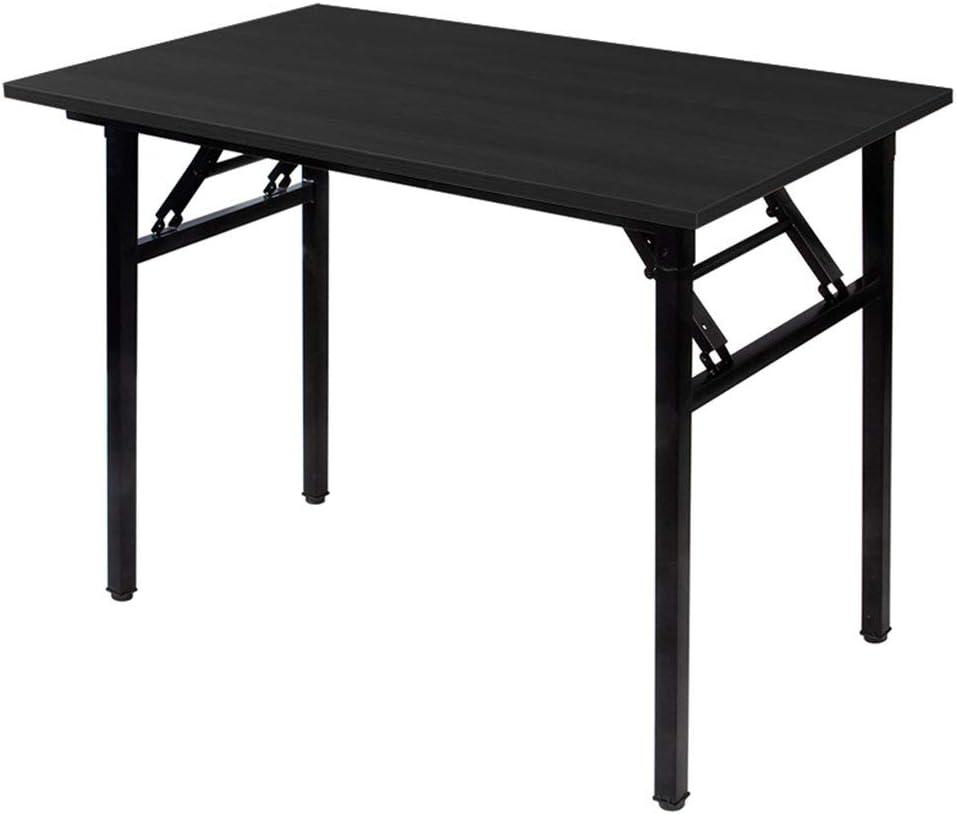 39.4 inches Computer Desk for Small Space Folding Table Small Writing Desk Compact Desk Foldable Desk No Install Needed, Black