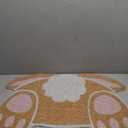 Tinideya Easter Bunny Welcome Doormat Outdoor Rabbit Tail Coir Door Mat Outdoor Indoor Cute Entrance Door Mat Non Slip Rubber Backing for Easter Front Porch Entryway Decor (4" x 1'5" (Rectangular), Colorful)