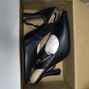 Reoplty Womens Closed Toe Ankle Strap Heels Pointed Toe Pumps Shoes Slingback High Heel Wedding Dress Shoes, Size: 9.5